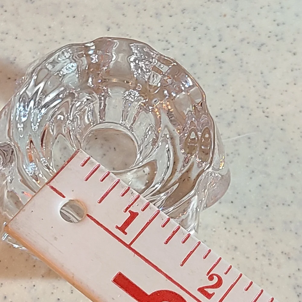 Vintage Clear Glass Candle Holder